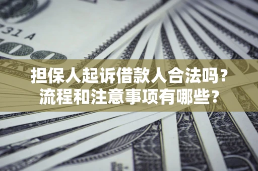 济南担保人起诉借款人合法吗？流程和注意事项有哪些？