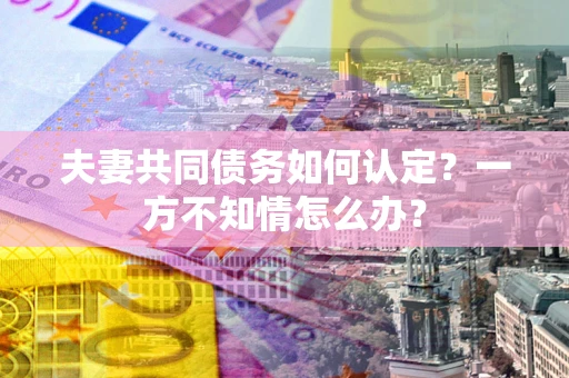 济南夫妻共同债务如何认定？一方不知情怎么办？