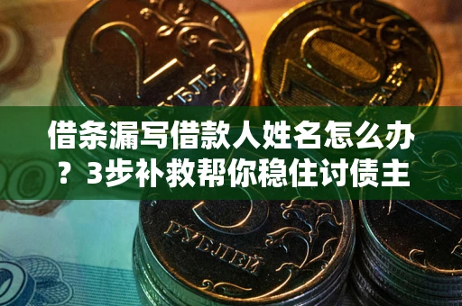 济南借条漏写借款人姓名怎么办？3步补救帮你稳住讨债主动权
