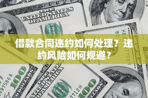 济南借款合同违约如何处理？违约风险如何规避？